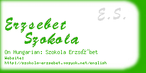 erzsebet szokola business card